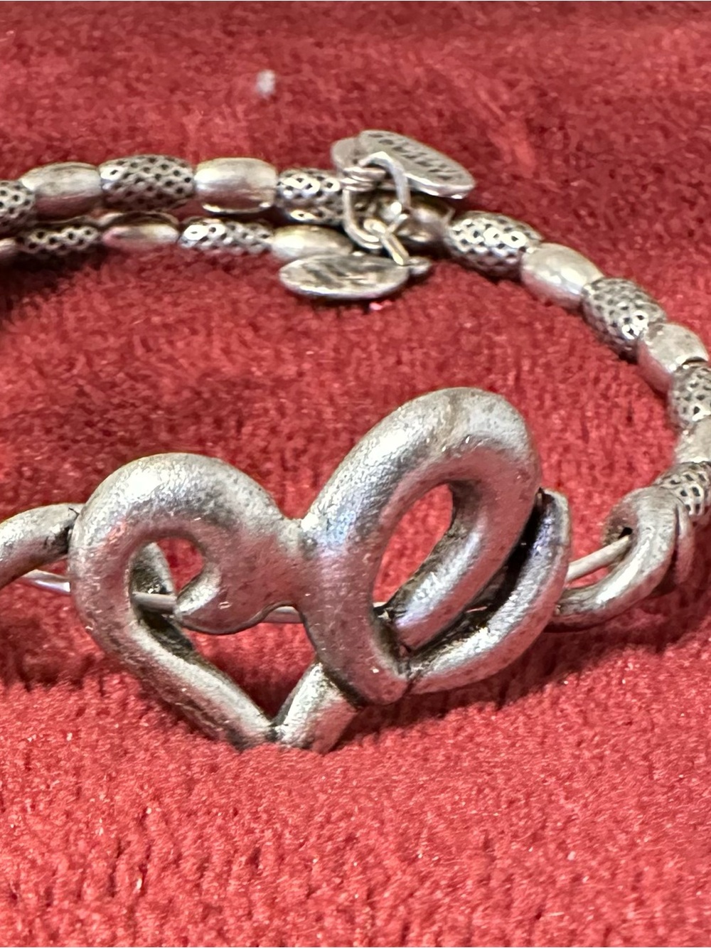 Alex and Ani Silver Heart Link Bracelet